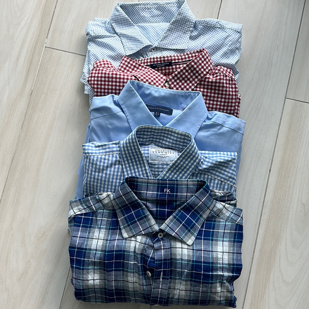 5 long sleeve men dress shirts